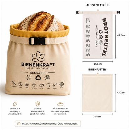 Bienenkraft Bienenwachs-Brotbeutel